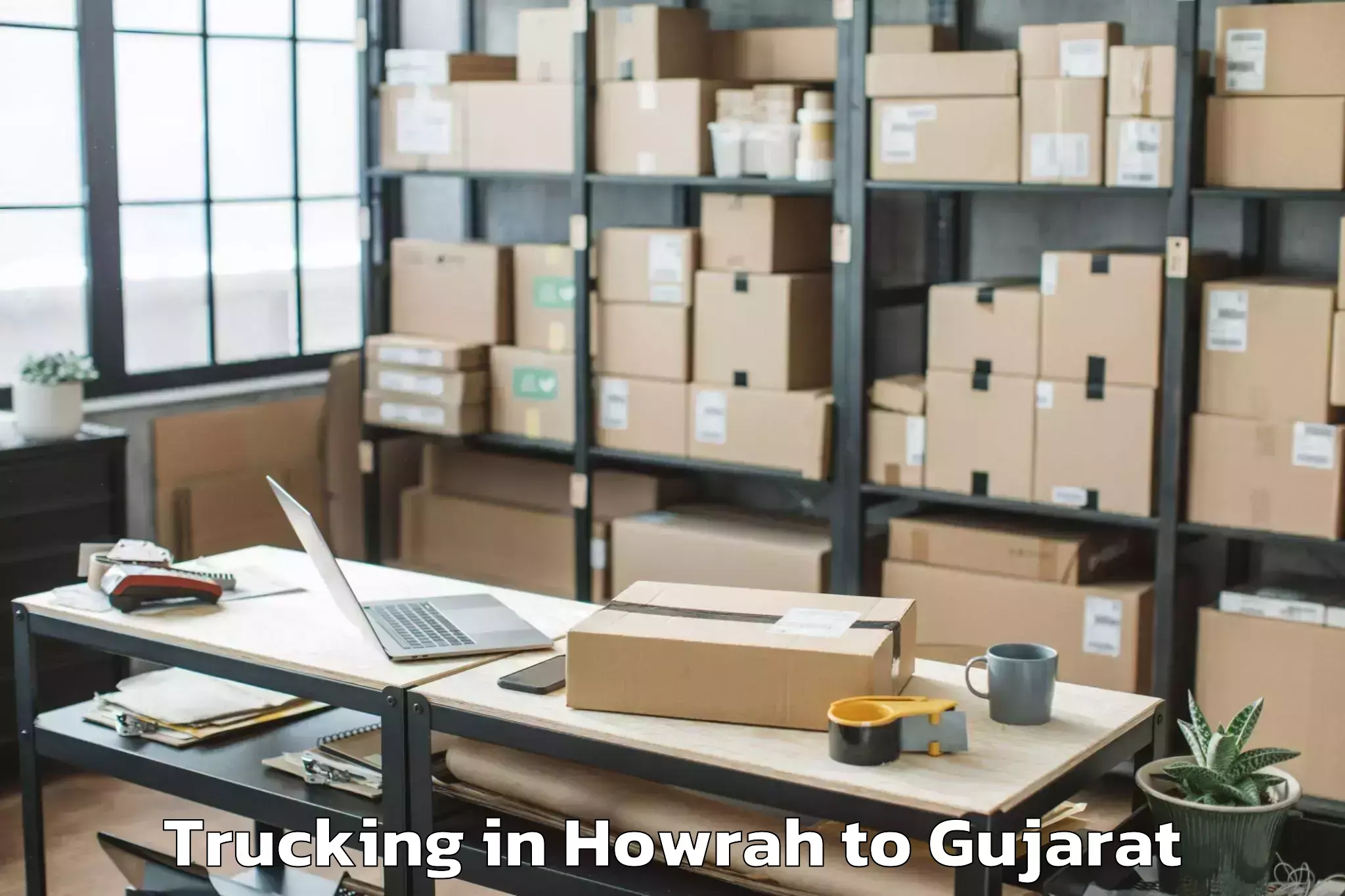 Book Howrah to Gujarat Trucking Online